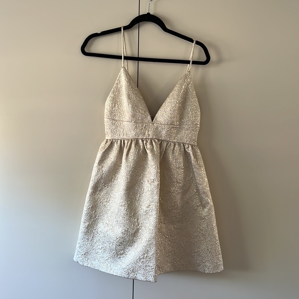 Alice & Olivia Foley Curved Waist Party A-Line Dress, Size 4 - Picture 8 of 15